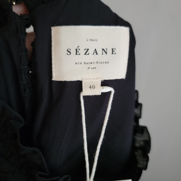 Sezane Armance Dress in Noir size 40 NWT - Picture 12 of 15